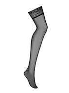 Romantic stockings, lace edge, small dots